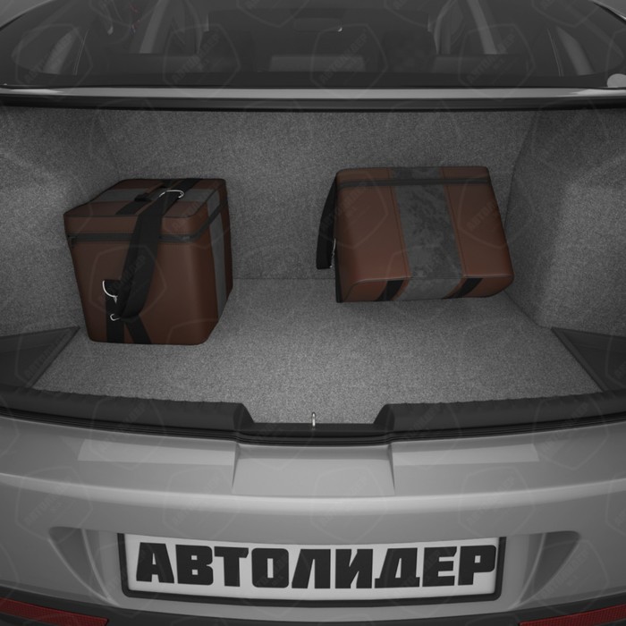 Автомобильная сумка, экокожа, алькантара, тёмно-серая, шоколад