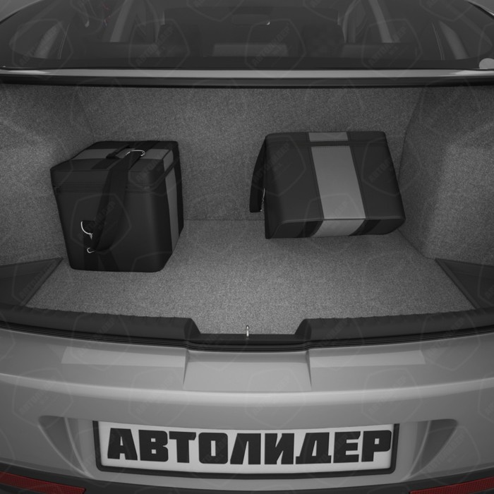 Автомобильная сумка, экокожа, чёрная, тёмно-серая