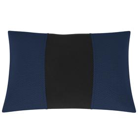 Подушка автомобильная, поясничный подпор, жаккард, чёрная, рисунок: синяя точка
