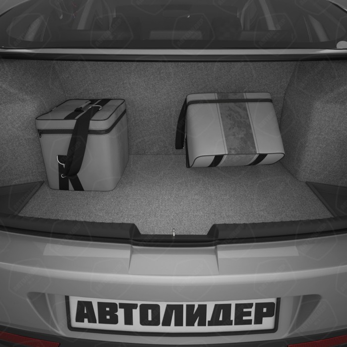 Автомобильная сумка, экокожа, алькантара, светло-серая