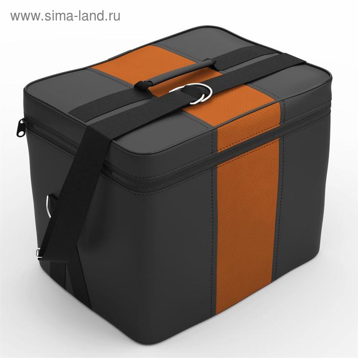

Автомобильная сумка, экокожа, чёрно-оранжевая