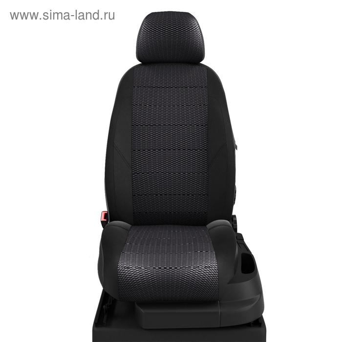 

Авточехлы для Renault Koleos с 2008-2016 г., джип, экокожа, жаккард, креп, цвет белый, чёрный