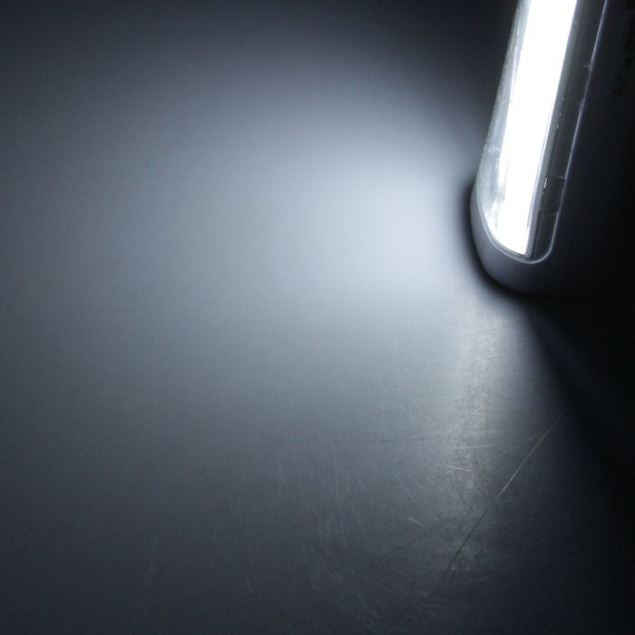 Фонарик 220 В, 3 режима, солнечная батарея, 3 D, белый, 24.5х7х10 см