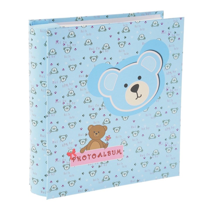 Фотоальбом на 50 фото 13х18 см "Мишка - радость" в коробке МИКС 21,5х19х5,5 см