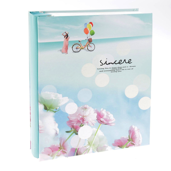 Фотоальбом на 200 фото 10х15 см "Нежность цветов" в коробке МИКС 25,5х20,5х5 см