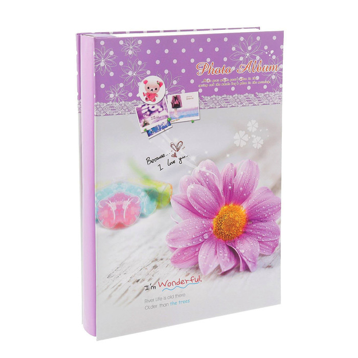 Фотоальбом на 300 фото 13х18 см "Утро. Цветы" в коробке МИКС 33,5х23,5х5 см