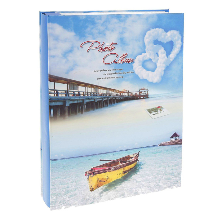 Фотоальбом на 280 фото: 20 ф-15х20; 260 ф-10х15 "Причал" в коробке МИКС 33,5х23,5х5 см