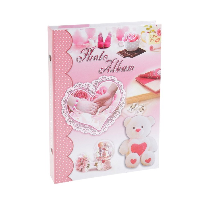 Фотоальбом на 36 фото 10х15 см "Розы и мишки" МИКС 19,5х14,5х3 см