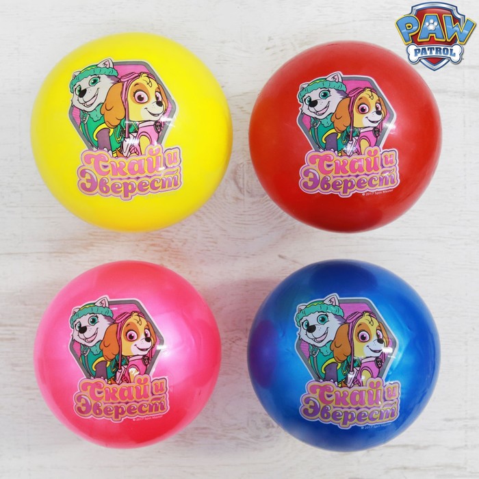 Щенячий патруль. Мяч детский "ВМЕСТЕ МЫ СИЛА" 22 см, 60 гр, цвета МИКС