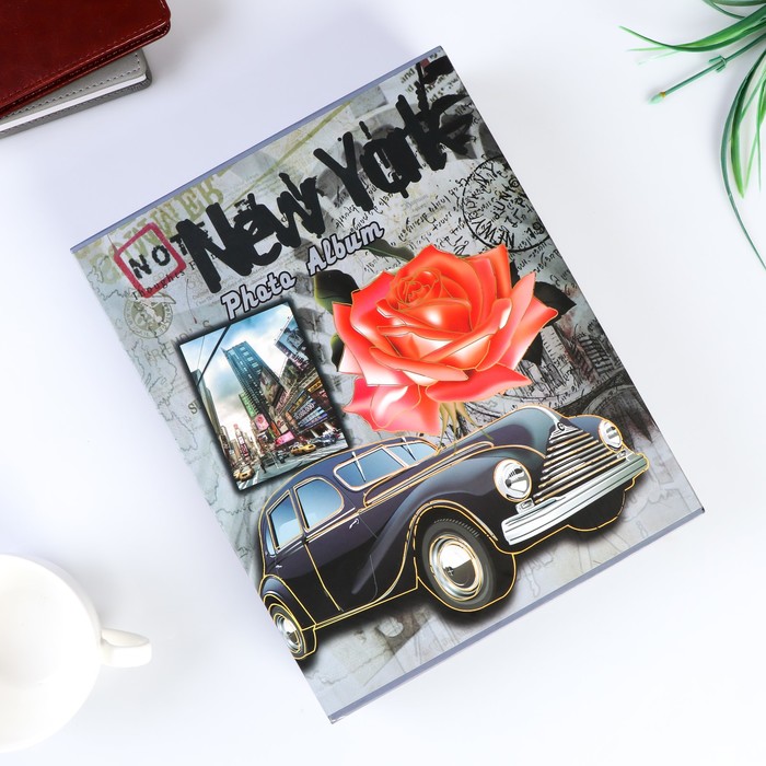 Фотоальбом на 100 фото 10х15 см "Старое авто" в коробке МИКС 26,5х21х5,5 см
