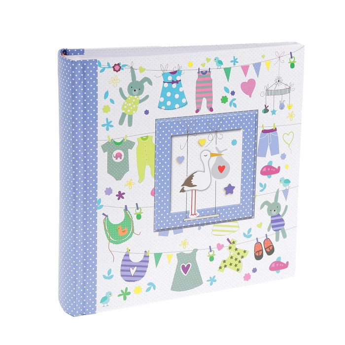 Фотоальбом на 200 фото 10х15 см "Большая стирка" МИКС 22,5х22,5х5 см