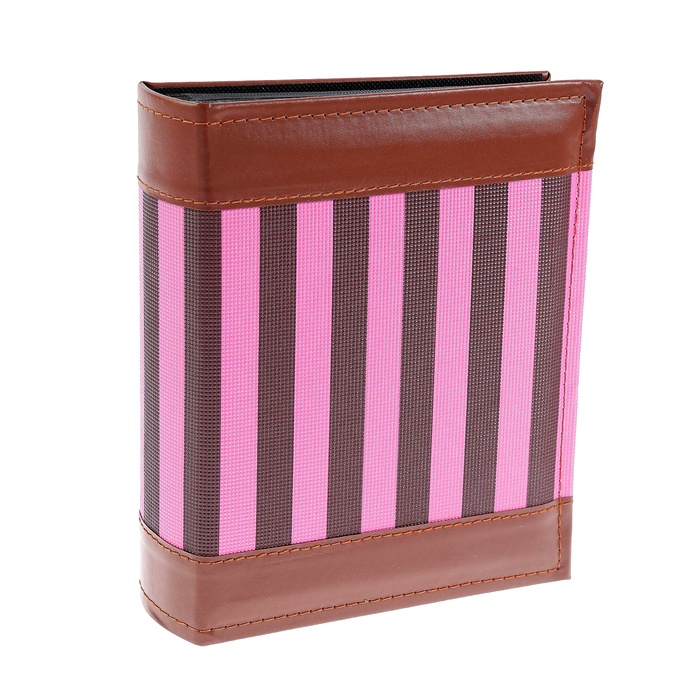 Фотоальбом на 200 фото 10х15 см "Полоска" чёрные листы МИКС 22,5х18х5 см