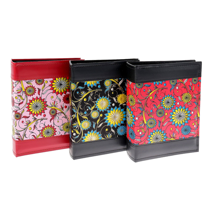 Фотоальбом на 200 фото 10х15 см "Русский колорит" чёрные листы МИКС 22,5х18х5 см