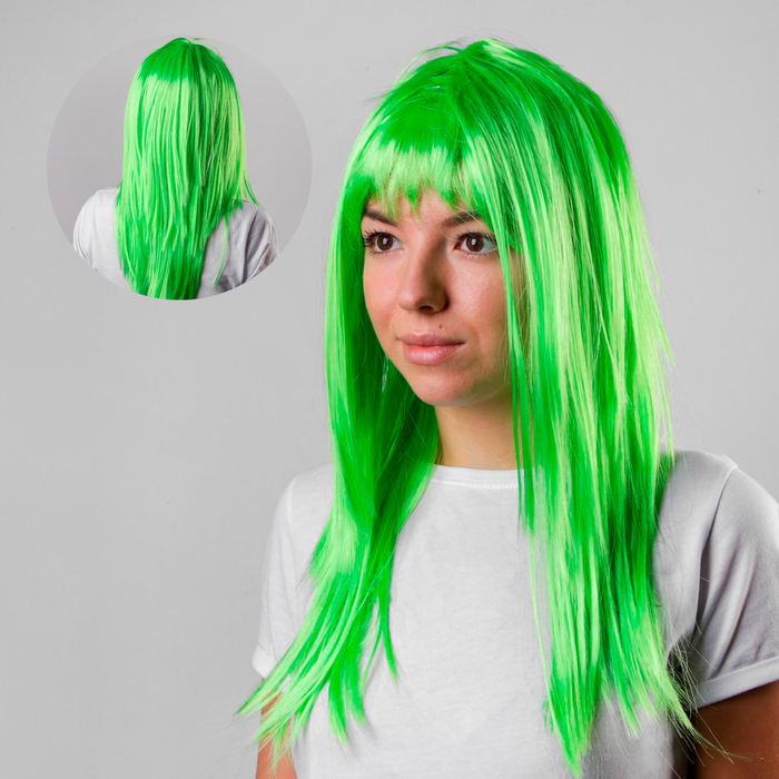 Карнавальный парик "Красотка", цвет зеленый