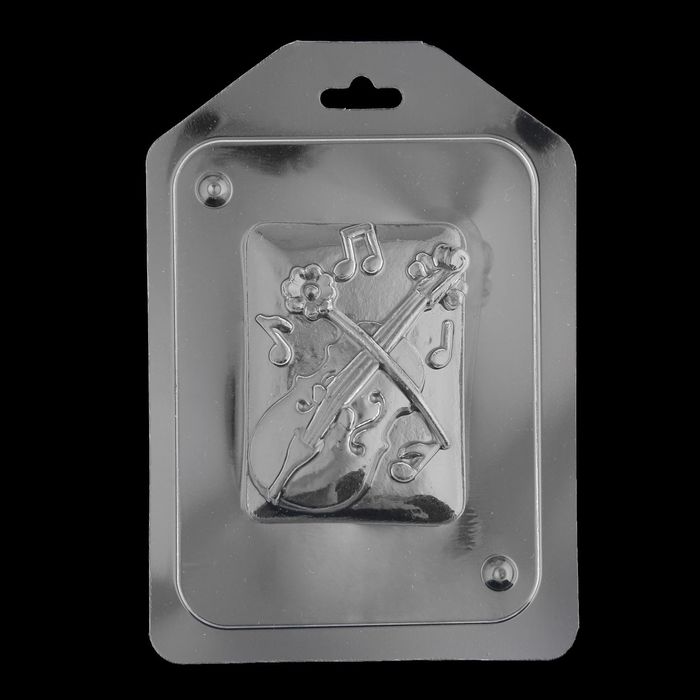 Пластиковая форма для мыла "Скрипка" 7х5 см