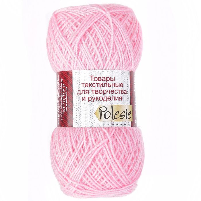 Пряжа "Зимняя" 50% шерсть, 50% ПАН 345м/100гр (Розовый миндаль)