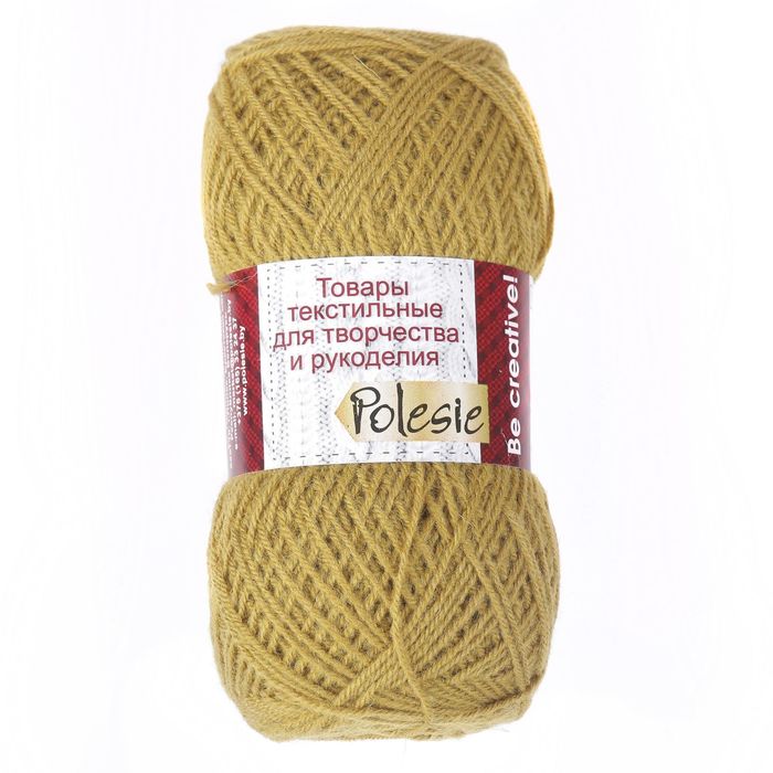 Пряжа "Зимняя" 50% шерсть, 50% ПАН 345м/100гр (золотая олива)