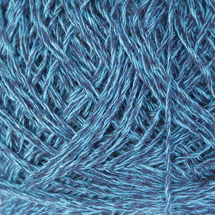 Пряжа "Летняя рапсодия" 50% хлопок, 50% ПАН 500м/100гр (Бирюза+синий)