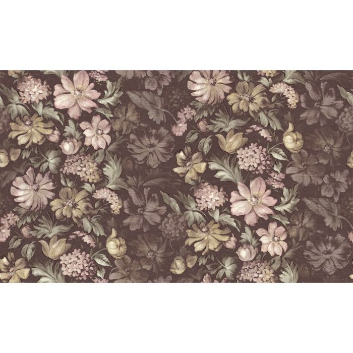 Обои виниловые на флизелиновой основе IMATRON 159071-26 Флора шоколад  1,06х10 м