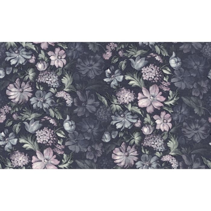Обои виниловые на флизелиновой основе IMATRON 159071-27 Флора темно-синий  1,06х10 м
