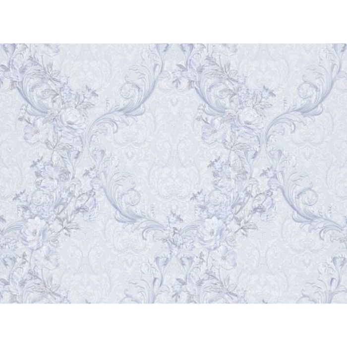 Обои горячего тиснения на флизелине 8551 (03) Кристи голубой с голубыми цветами 1,06х10 м
