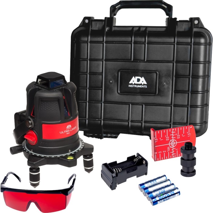 Нивелир лазерный ADA ULTRALiner 360 2V А00467, 20/70 м, ±2 мм/1 м, ±3°, 360°, 5/8"