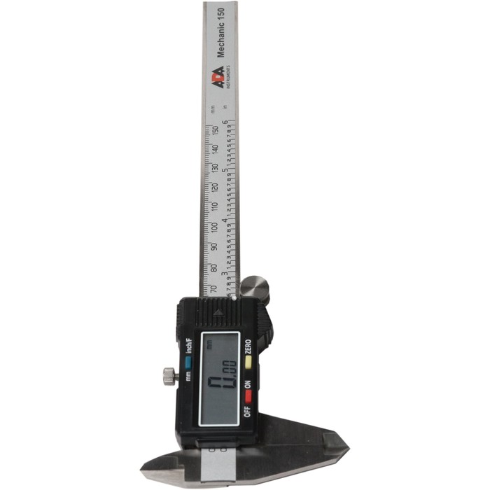 Штангенциркуль цифровой ADA Mechanic 150 А00379, 0-150 мм, разрешение 0.01 мм