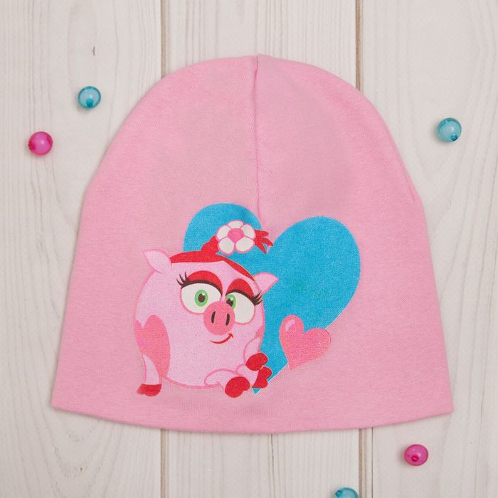 Шапка детская СМЕШАРИКИ "Нюша" р-р 49 (1-3 года) 100%хл