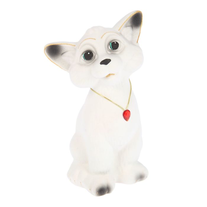 Копилка "Кот Тимофей" флок, белая, микс