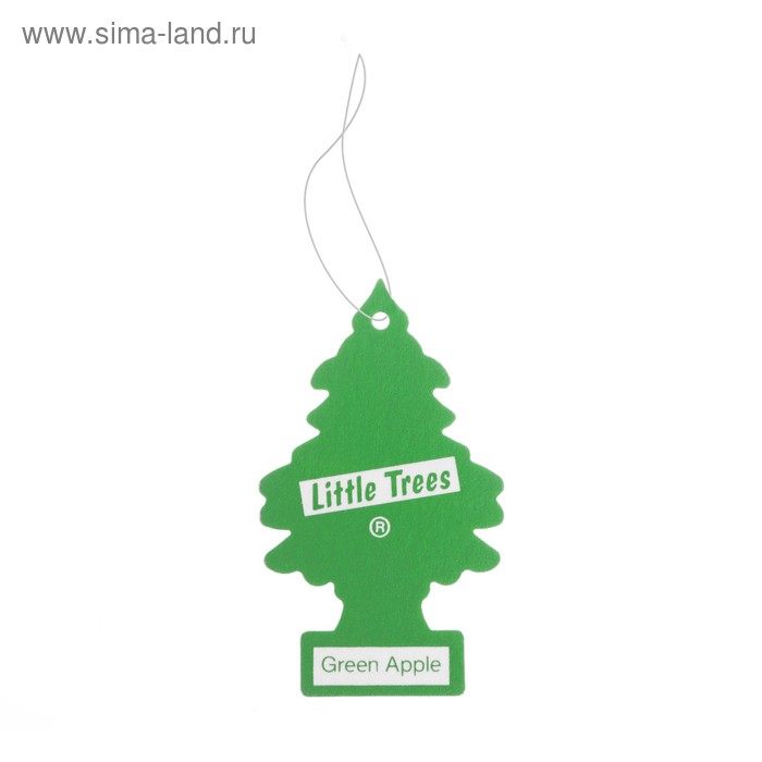 Ароматизатор Ёлочка Little Trees Зелёное яблоко, Green Apple