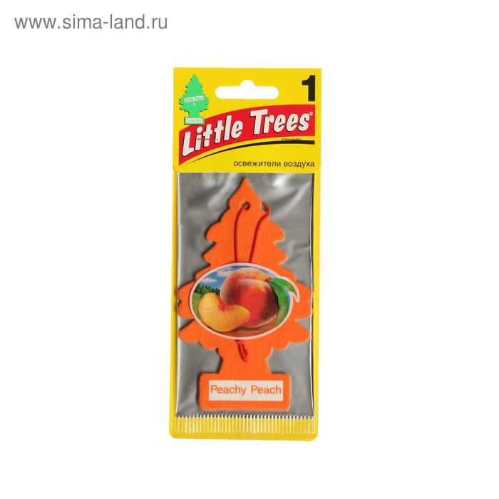 Ароматизатор Ёлочка Little Trees Персик, Peachy Peach ароматизатор little trees елочка российский флаг