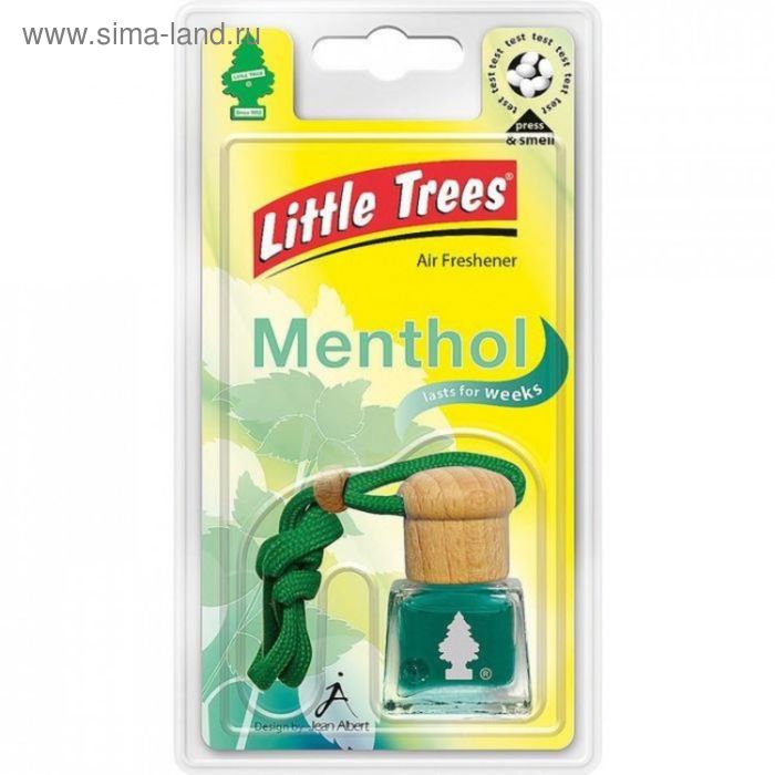 Ароматизатор подвесной в бутылочке Little Trees, Bottle Ментоловый бриз