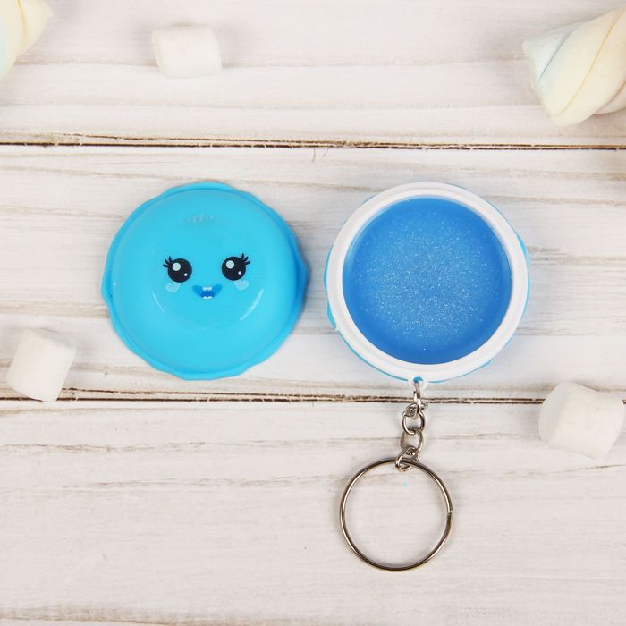 Блеск для губ "Макарун", 10 г, вкус ежевики, цвет голубой