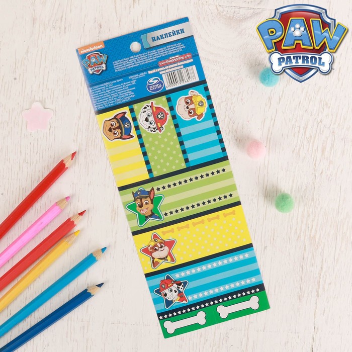 Щенячий патруль. Наклейки на подарок "Щенячий патруль", 7,8 x21 см