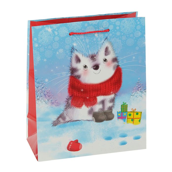 Пакет подарочный "Зверёк", 24 х 20 х 10,2 см