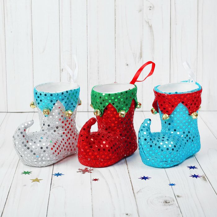 Подарочная упаковка "Сапожок", цвета МИКС