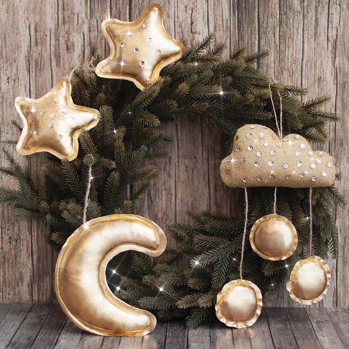 Игрушки на ёлку «Новогодняя ночь», набор для шитья, 10,7 × 16,3 × 1,5 см