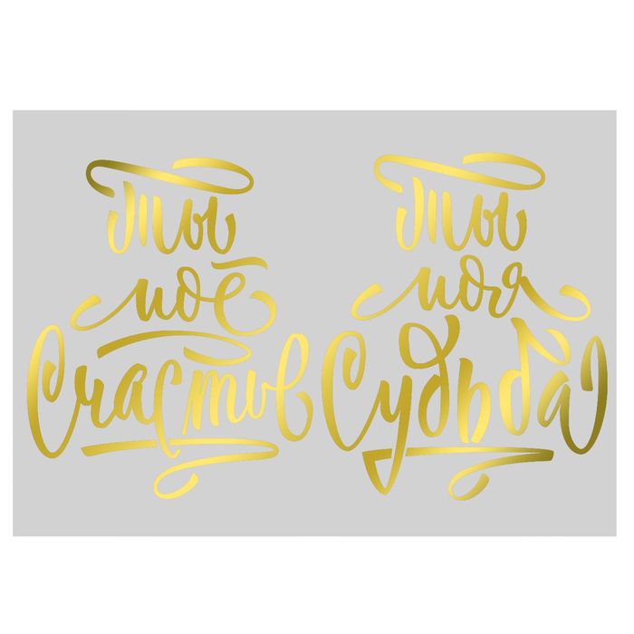 Переводки на посуду (холодная деколь) «Ты моя судьба», 12 х14 см