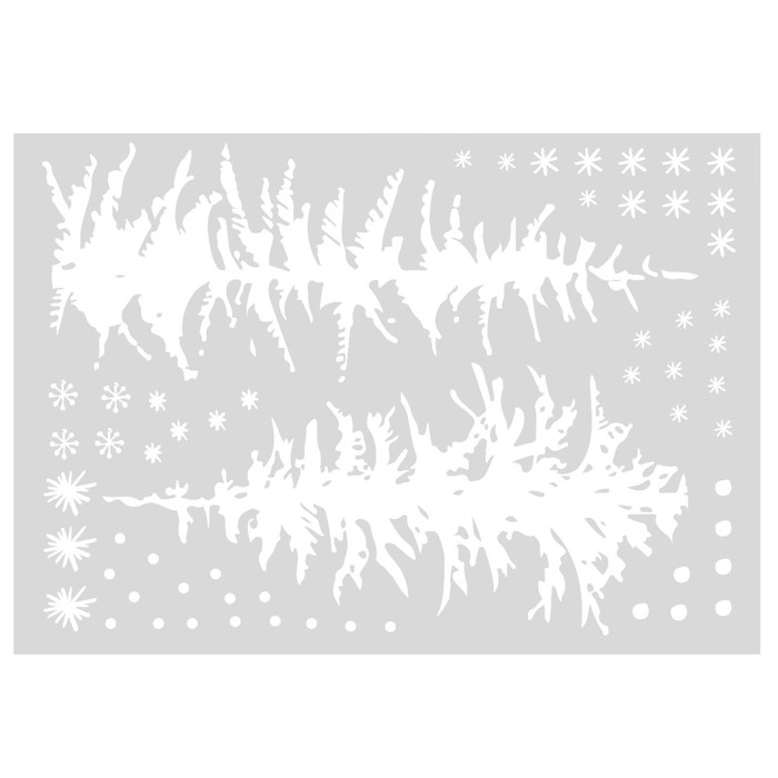 Переводки на посуду (холодная деколь) «Снежные ёлочки», 12 × 14 см