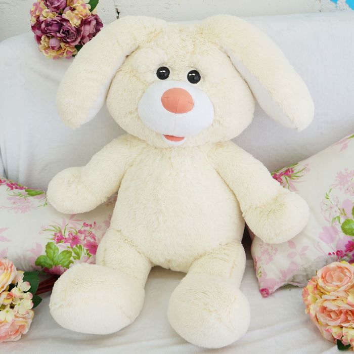 Мягкая игрушка "Зайчик Бакс", цвет молочный, 80 см
