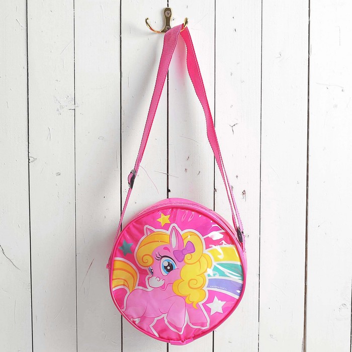 Сумочка детская "Пони", круглая, 15,5 см