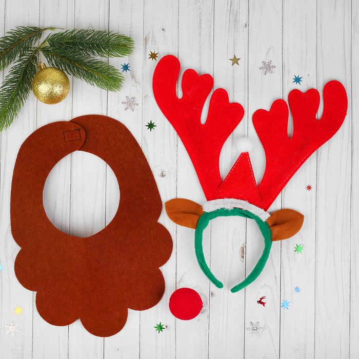 Карнавальный набор для взрослого "Дэнсер": ободок, нос, воротник