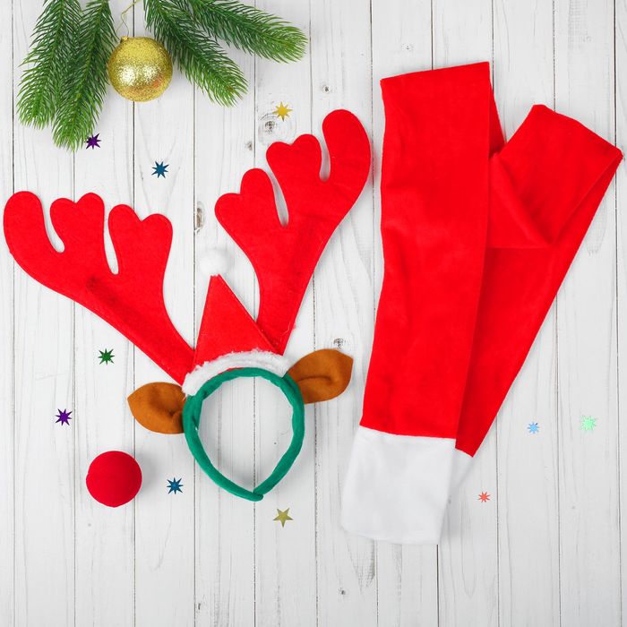 Карнавальный набор для взрослого "Блитцен": ободок, нос, шарф