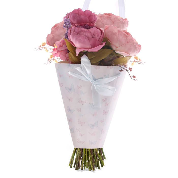Конверт–конус для цветов «Бабочки», 8 × 26,5 см