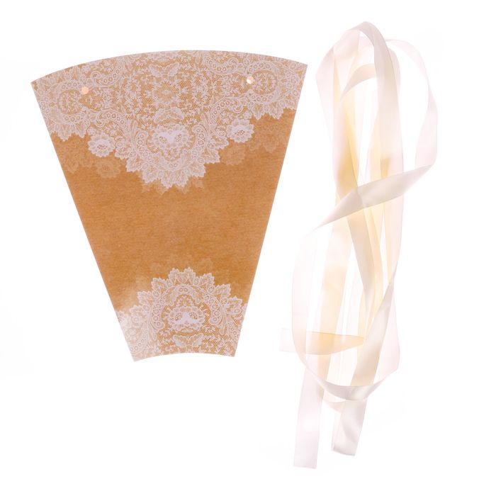 Конверт–конус для цветов «Узоры», 8 × 26,5 см