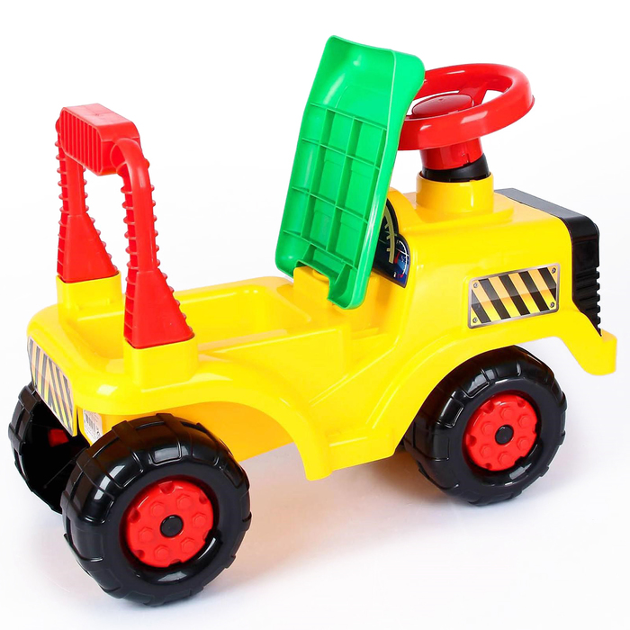 фото Толокар-машинка «трактор», цвет жёлтый альтернатива