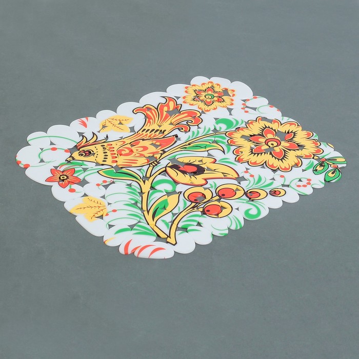 Коврик в раковину "Жар-птица" 26х28 см, прямоугольный