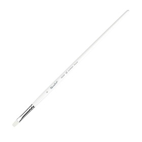 Кисть Синтетика, плоская, Roubloff серия 1B22W № 8, ручка длинная белая, белая обойма