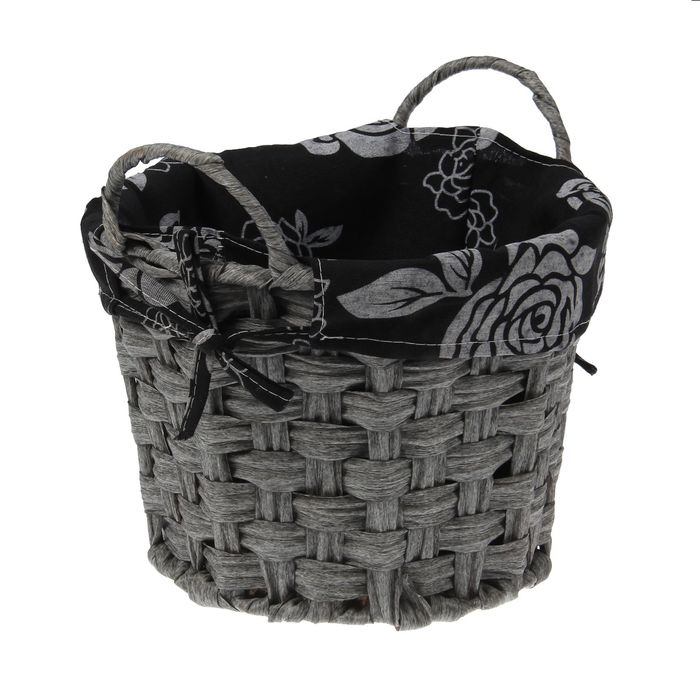 Корзина для хранения плетеная "Цветы" 24х24х18 см