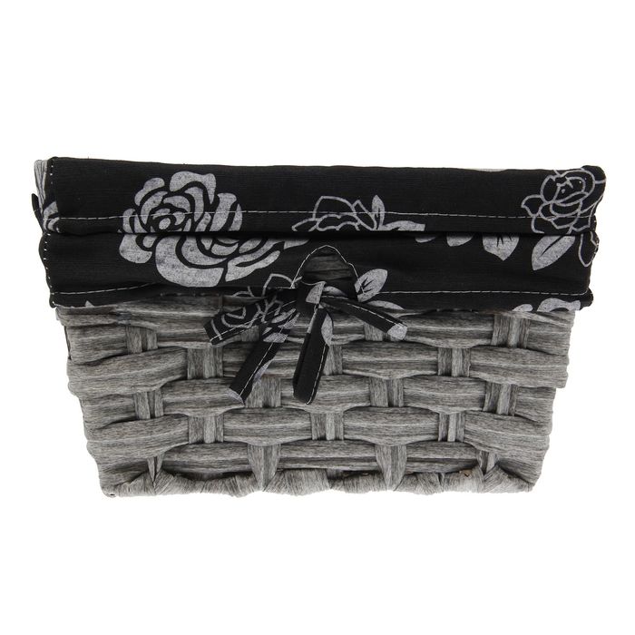 Корзина для хранения плетеная "Цветы" 29х28х14 см